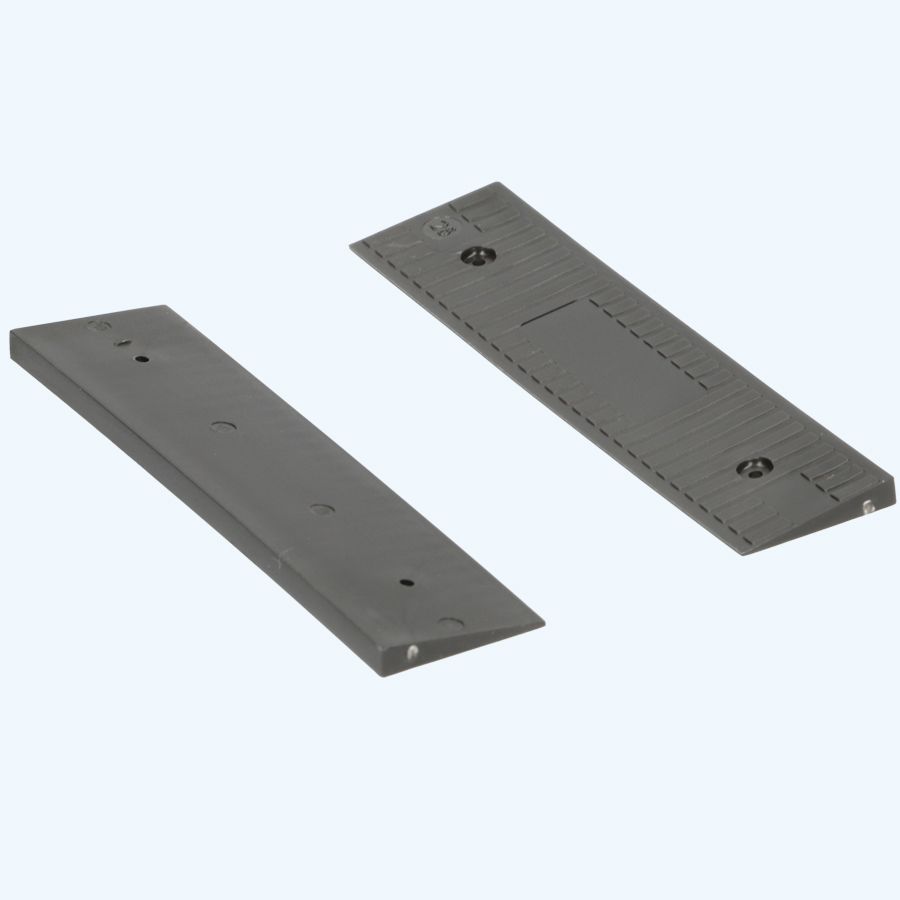 100 stuks schuine kunststof glasblokjes ZWART 100x26x5/1 mm