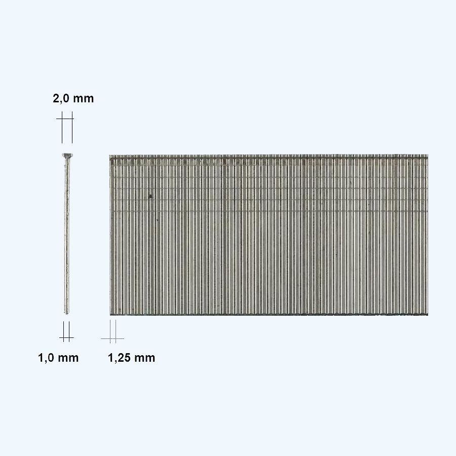 5000 st gegalvaniseerde 18 Ga brads 40 mm F40