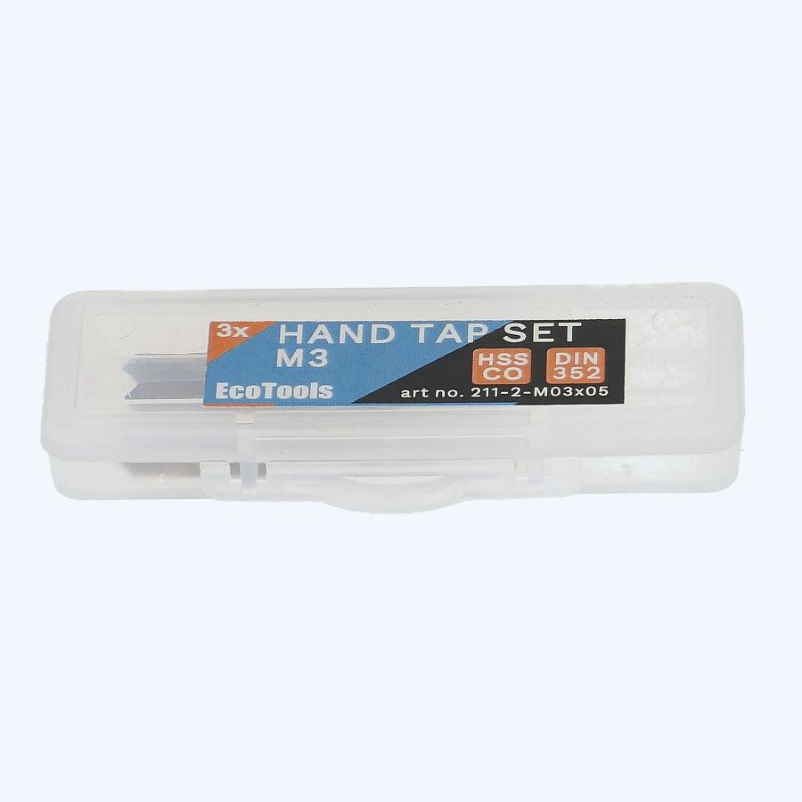 3-delige handtapset HSS 5% cobalt M3 x 0,5 mm