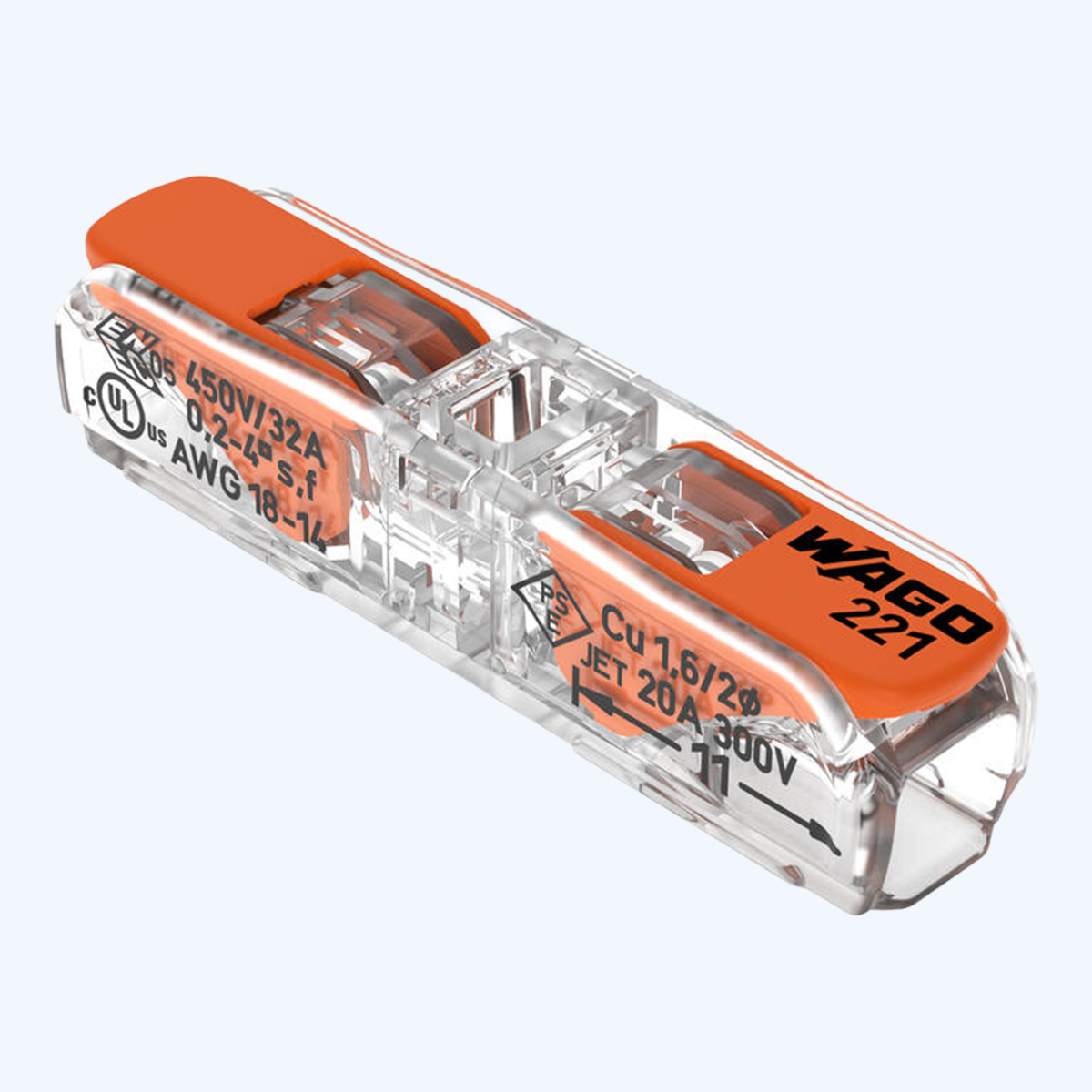 Bornes de connexion WAGO à levier, 4 mm² (60 pièces)