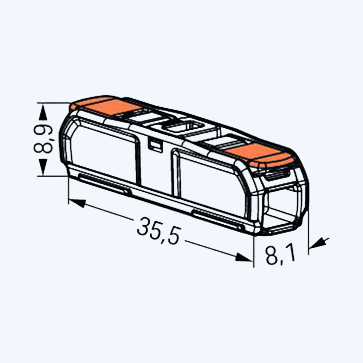 Bornes de connexion WAGO à levier, 4 mm² (60 pièces)