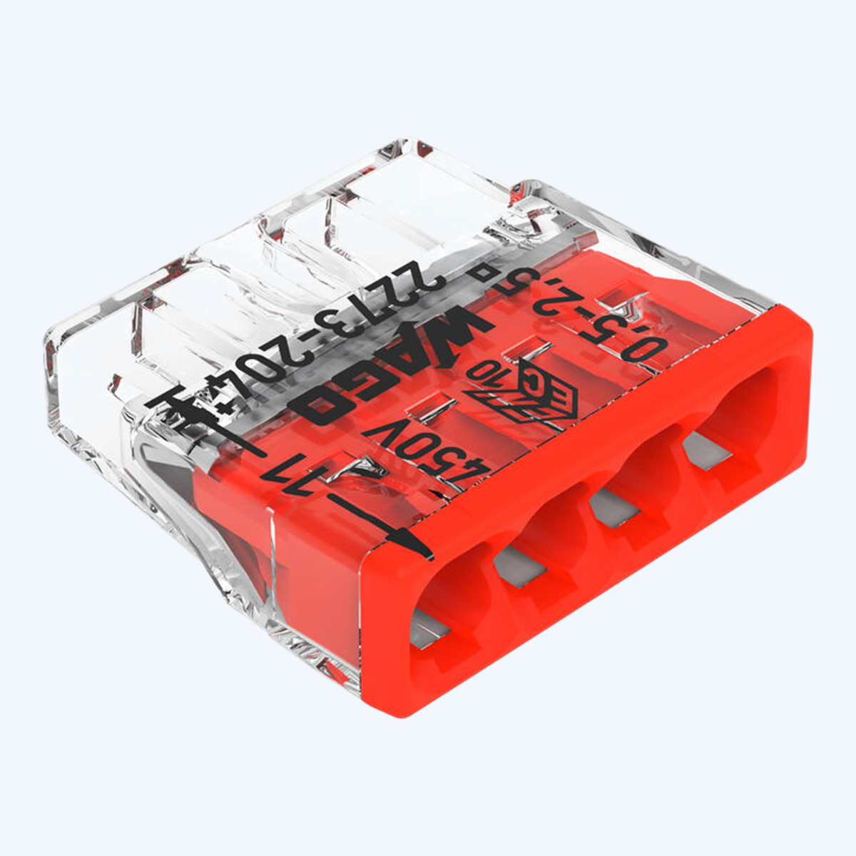Borne à souder WAGO COMPACT quadruple 2,5 mm² (20 pièces)