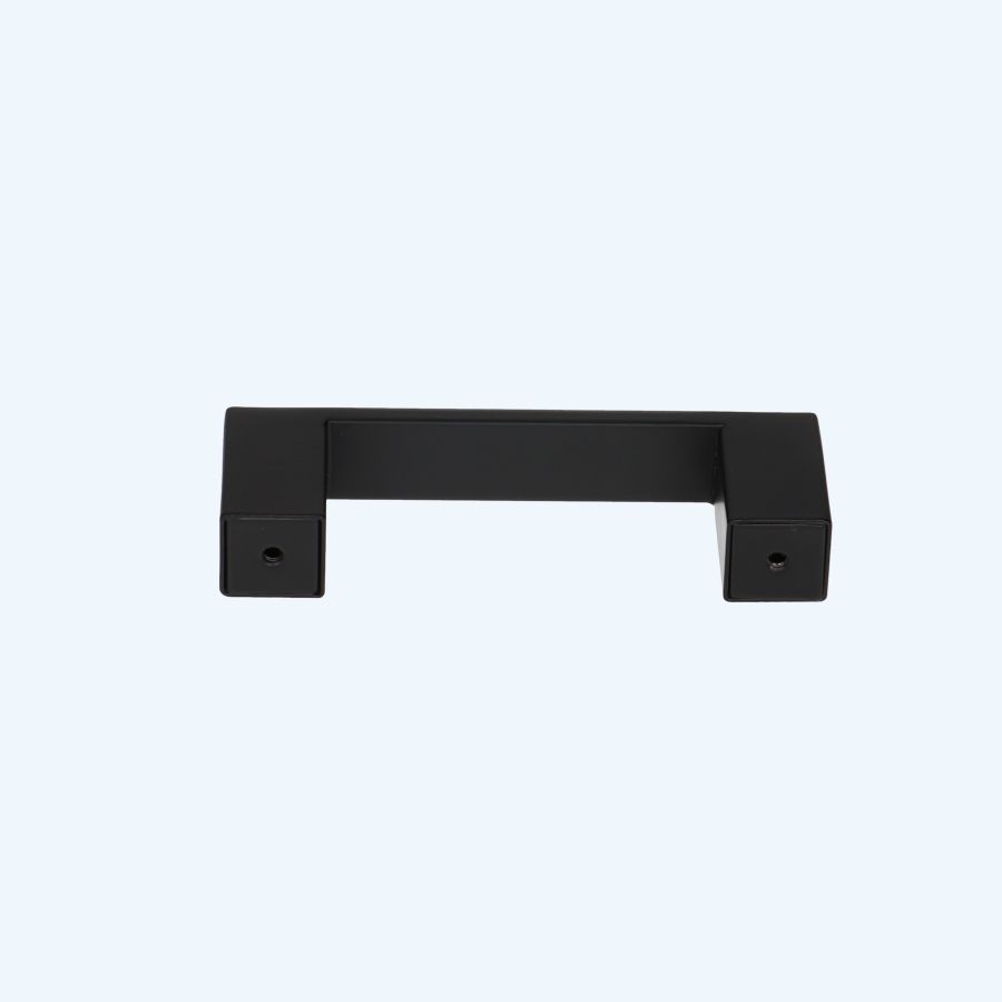 Greep zwart hol RVS vierkant 96 x 35 mm