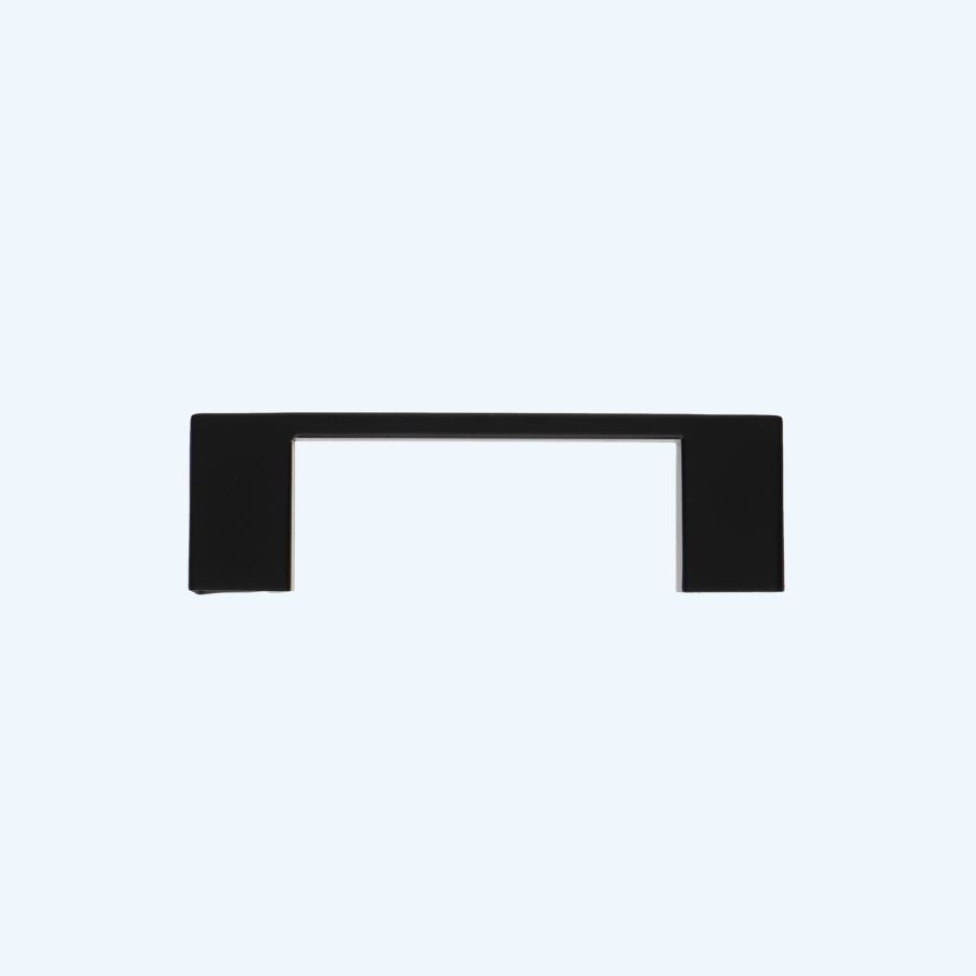 Greep zwart hol RVS vierkant 96 x 35 mm