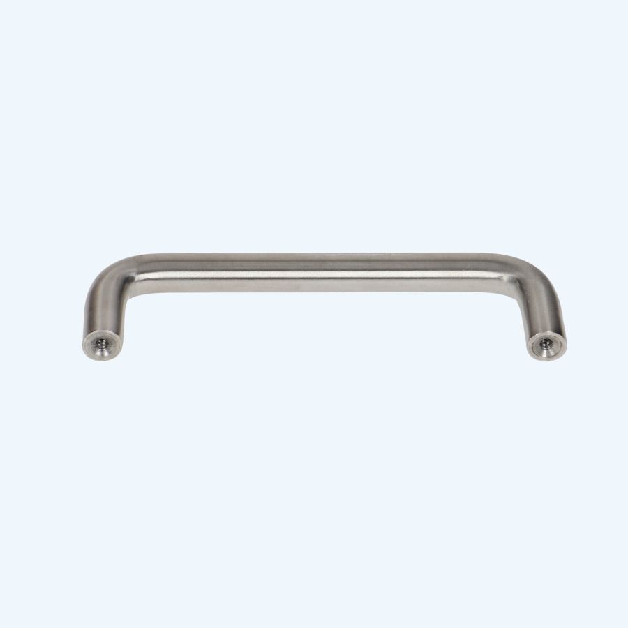 Greep massief RVS ronde hoeken 128 x 40 mm