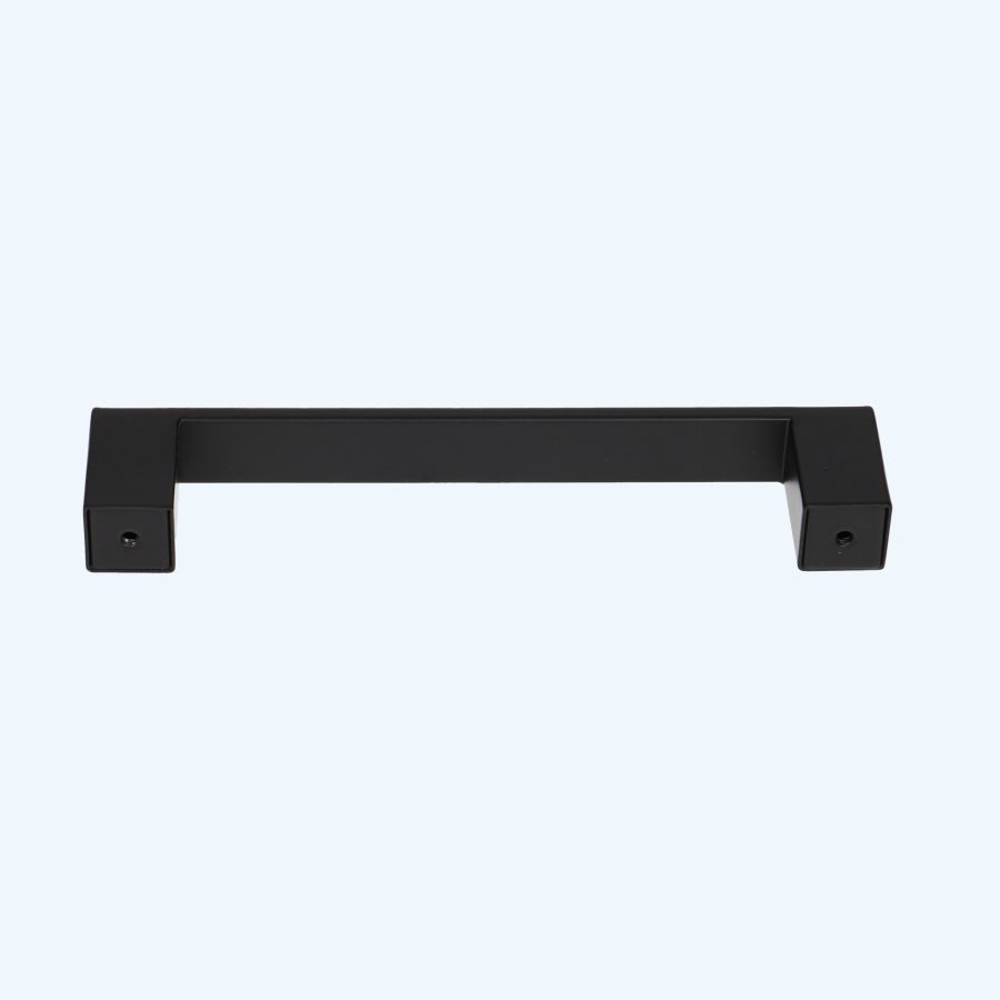 Greep zwart hol RVS vierkant 160 x 35 mm