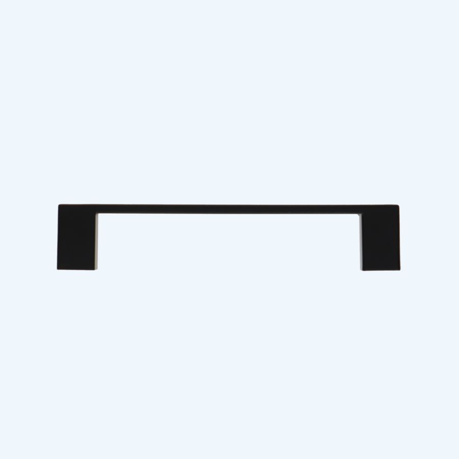 Greep zwart hol RVS vierkant 160 x 35 mm