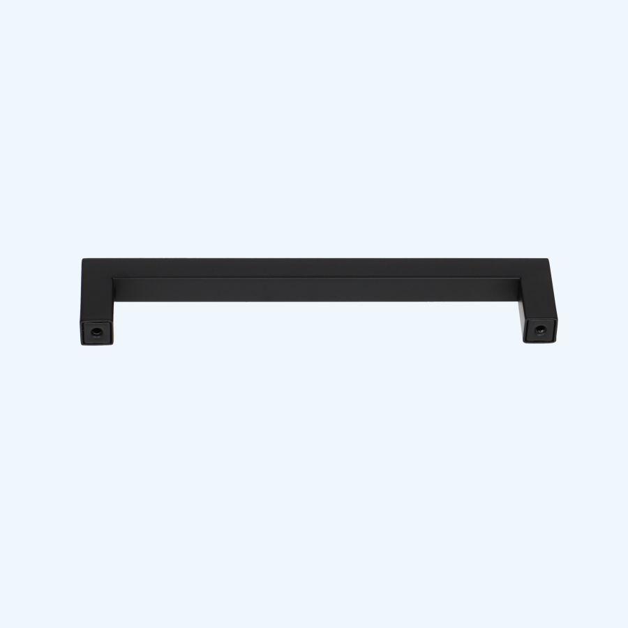 Greep zwart massief RVS vierkant 160 x 35 mm