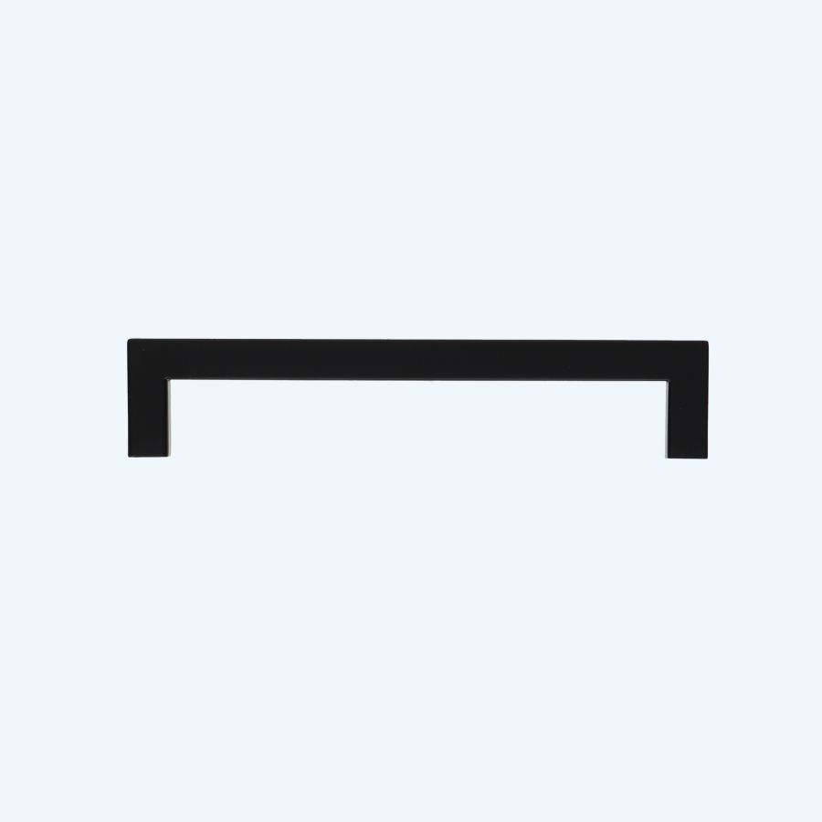 Greep zwart massief RVS vierkant 160 x 35 mm