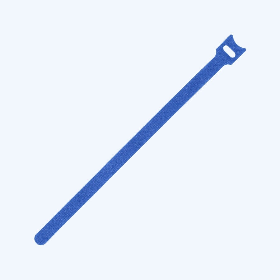 25 stuks klittenband tyraps 12 x 200 mm blauw
