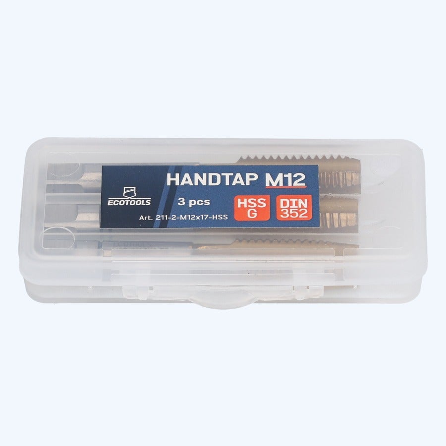 3-delige handtapset HSS M12 x 1,75 mm
