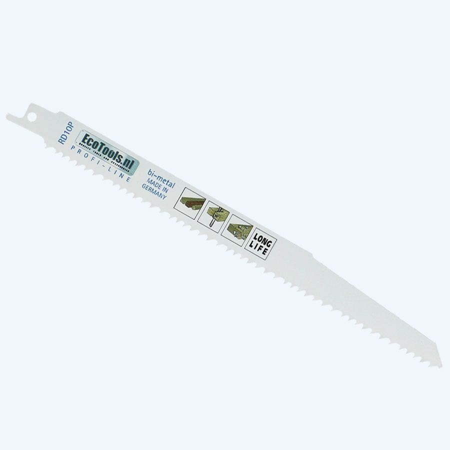 Reciprozaagblad voor hout met spijkers type RD10P Profi-line