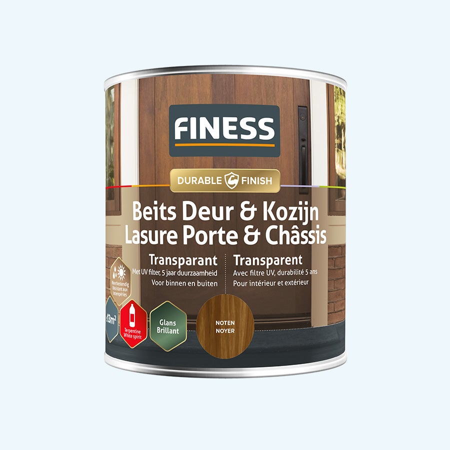 FINESS Beits Deur & Kozijn transparant hoogglans 750 ml Noten