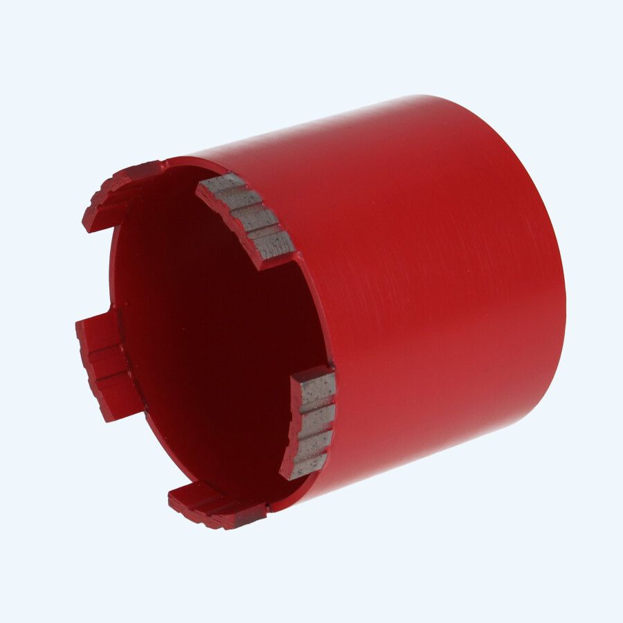 Diamant dozenboor abrasief 82 mm met afzuigopeningen - 10 mm segmenthoogte
