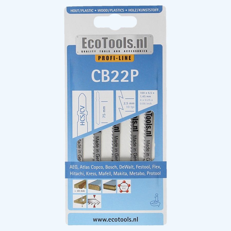 5 st. decoupeerzaagjes hout/plastic type CB22P (Profi-line)