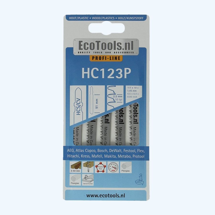 5 st. decoupeerzaagjes hout/plastic type HC123P (Profi-line)