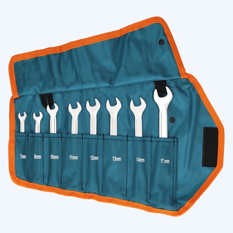 8-delige ring- steeksleutelset Chrome Vanadium