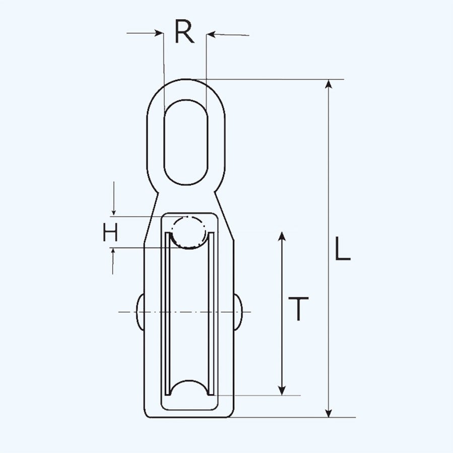 Katrol nylon wiel 05 x 15 mm verzinkt