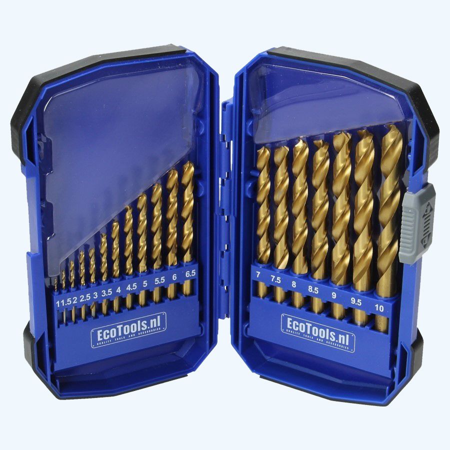 19-delige metaalborenset HSS M2 met 7 edge point