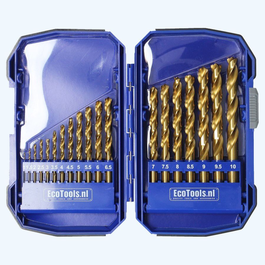 19-delige metaalborenset HSS M2 met 7 edge point
