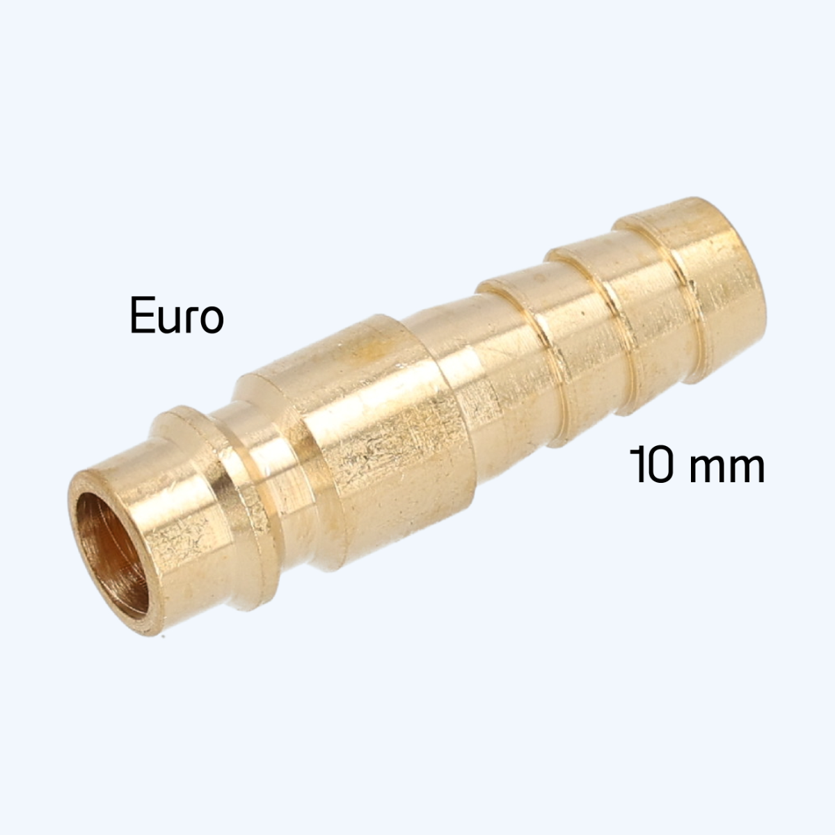 Raccord Euro avec embout cannelé 10 mm