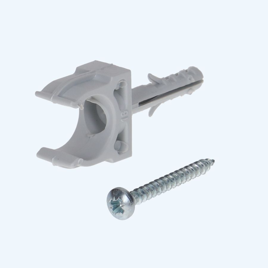 FM CTC zadelklem met vaste plug en schroef voor buis 20 mm