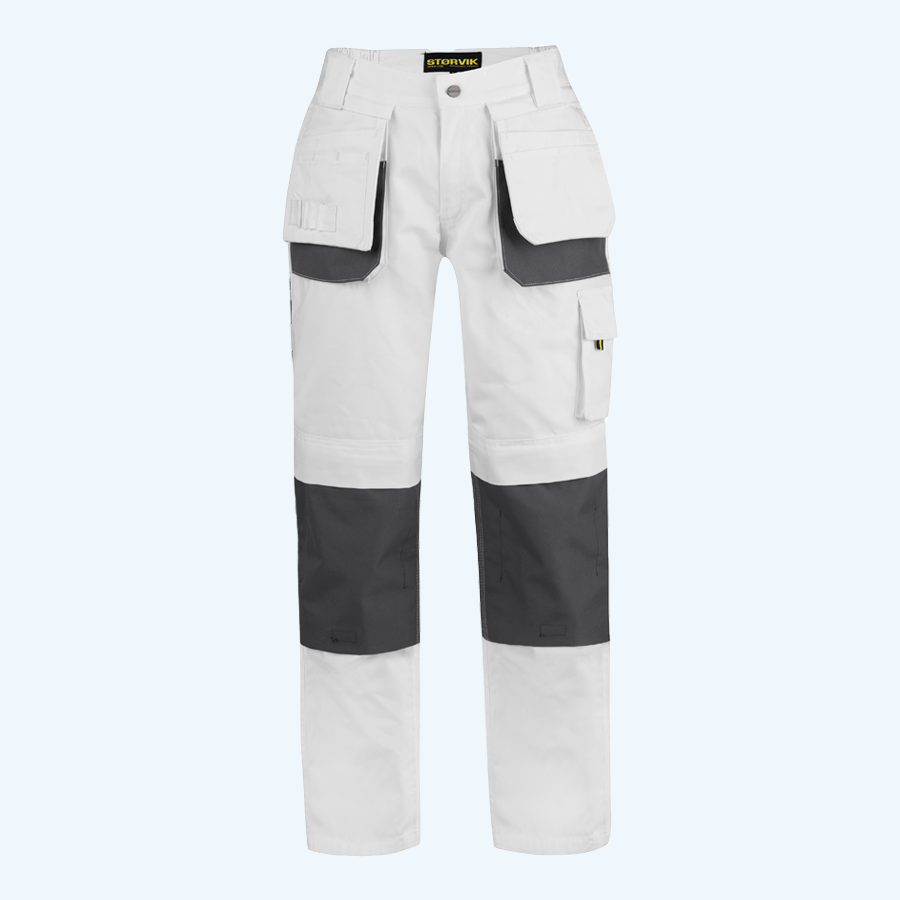 Storvik werkbroek David wit (maat XS)
