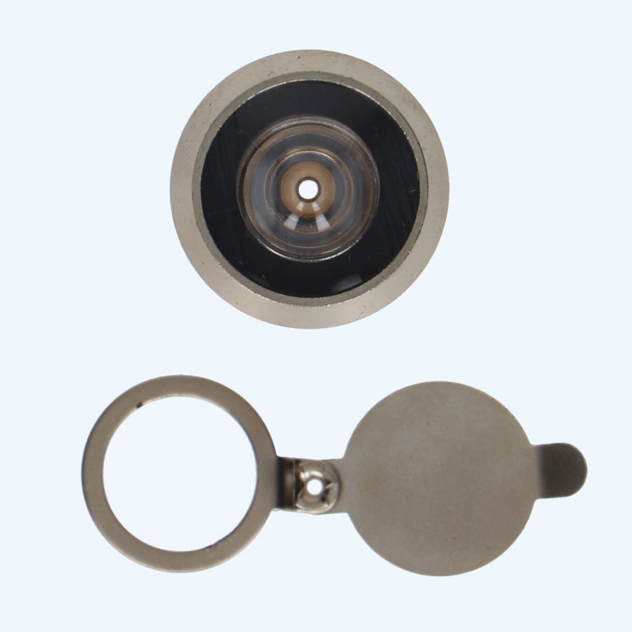 Deurspion ø14 mm massief messing RVS finish