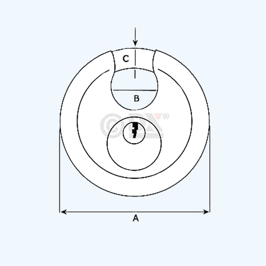 Discusslot Ø 70 mm verschillend sluitend
