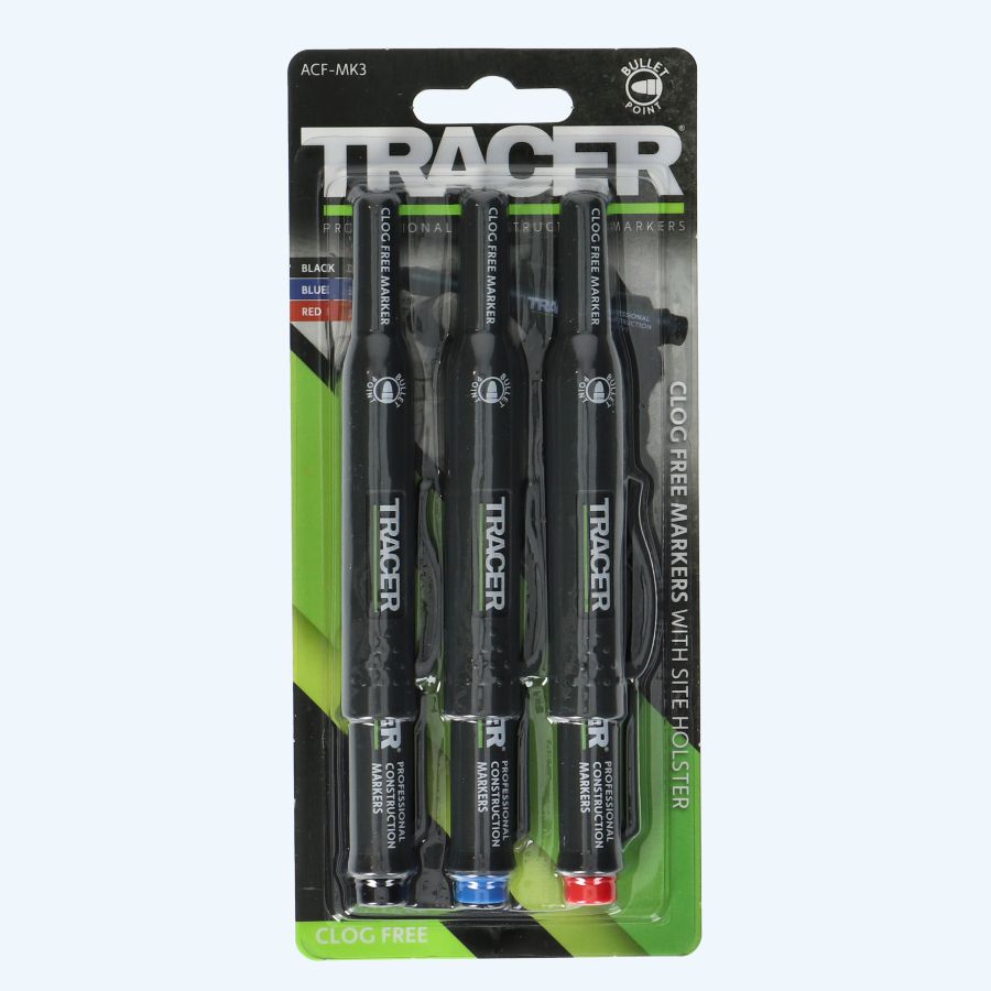 Tracer Permanent marker set (3 stiften plus houders)