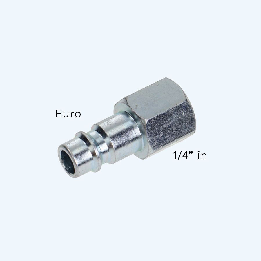 Euro insteeknippel met 1/4" inwendig draad