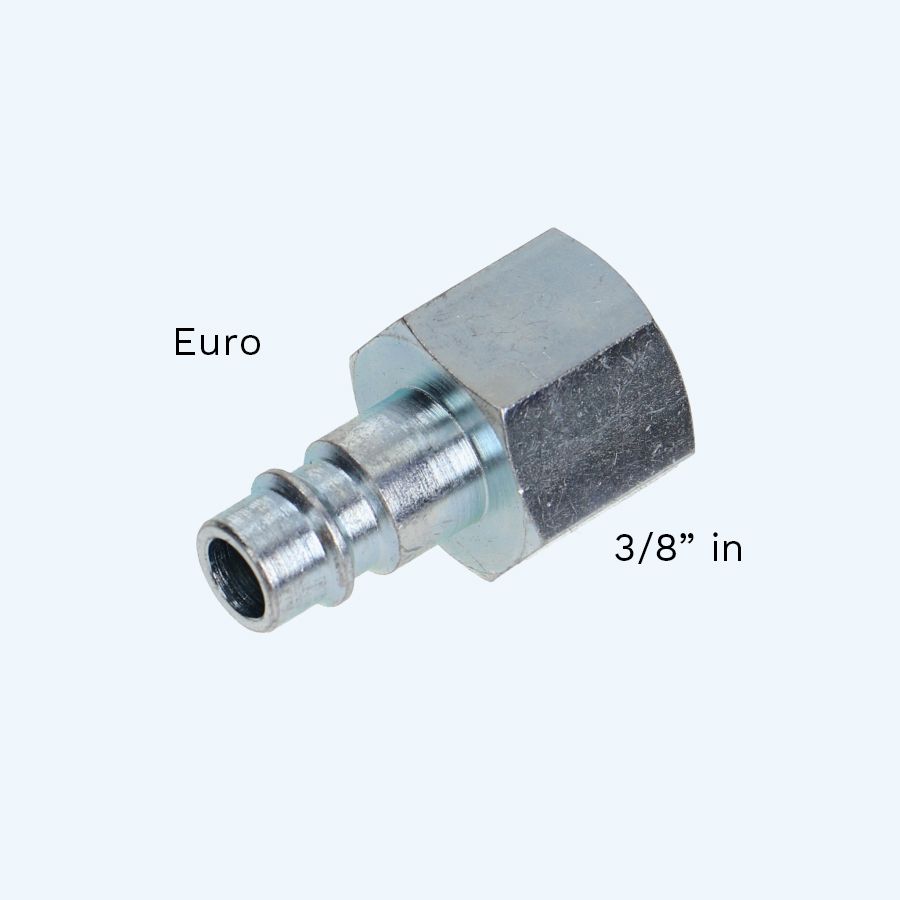 Euro insteeknippel met 3/8" inwendig draad