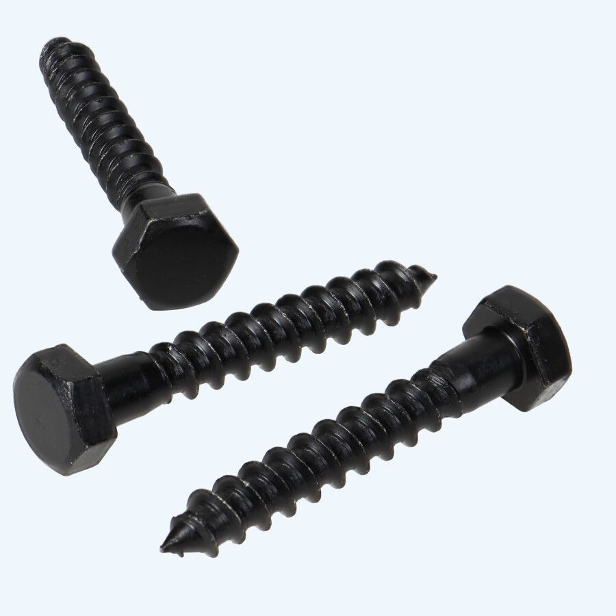 25 stuks houtdraadbout 8 x 60 mm (zwart)