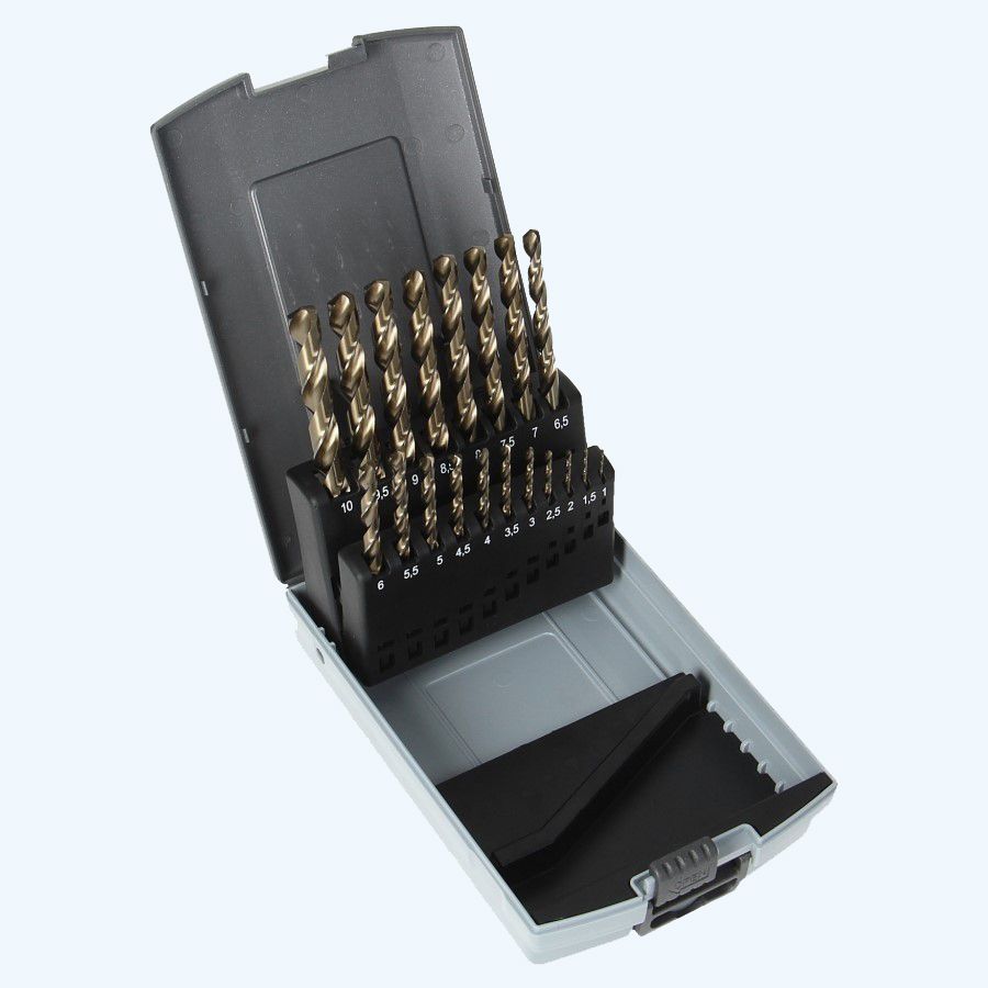 19-delige HSS 5% cobalt metaalborenset