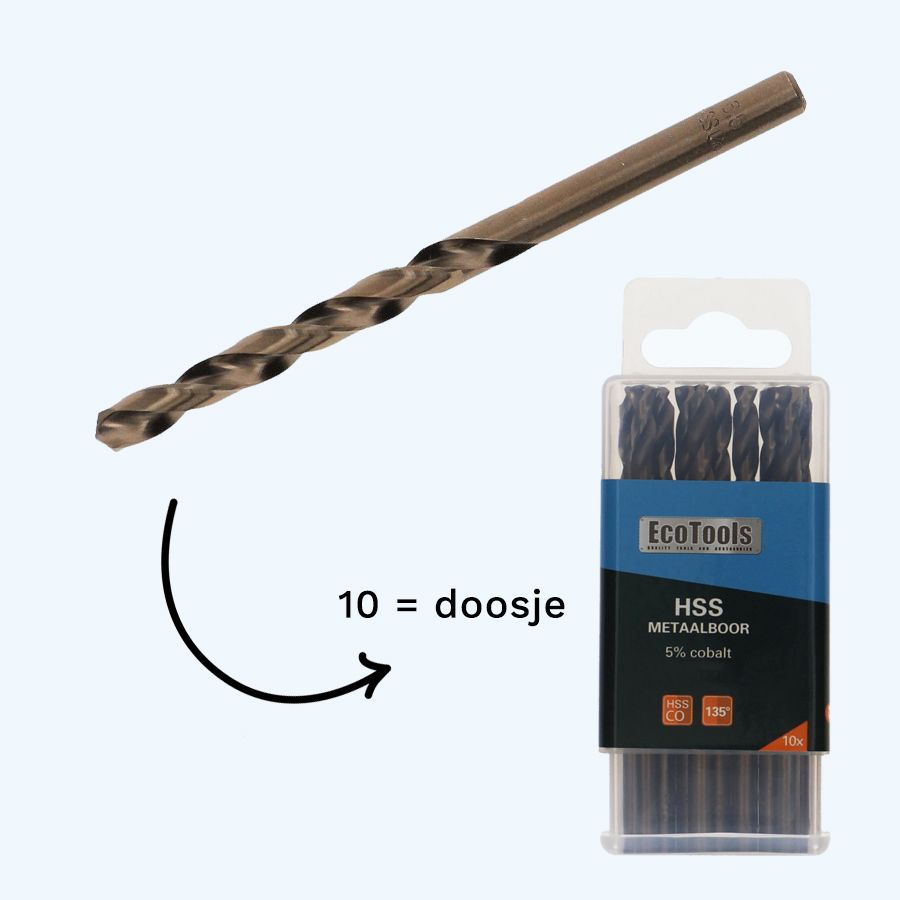 HSS 5% cobalt metaalboor 4,2 x 75 mm