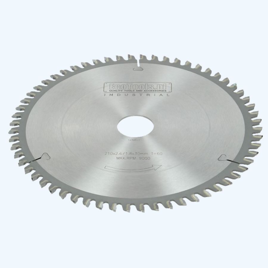 HM-zaagblad Industrial 210 x 30 mm T=60 (vlak-daktand)