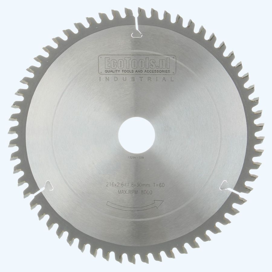 HM-zaagblad Industrial 216 x 30 mm T=60 (vlak-daktand)