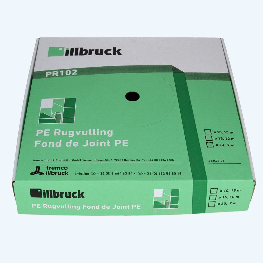 illbruck PR102 PE rugvulling Ø 15 mm x 10 meter