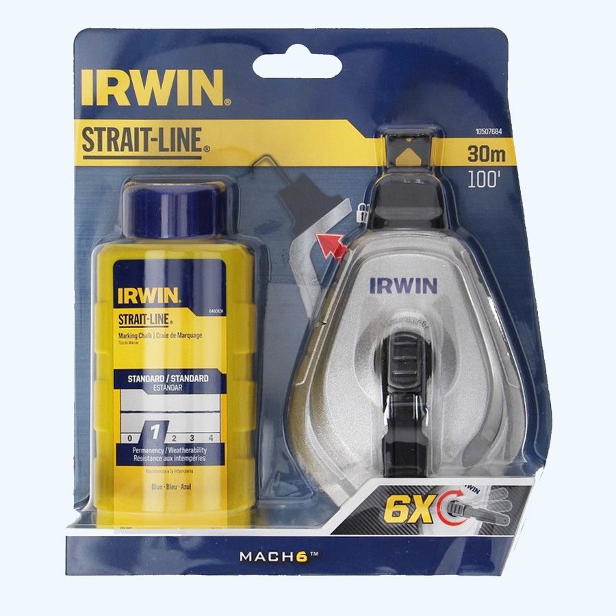 Irwin 6x Slaglijnmolenset blauw 113g/30m