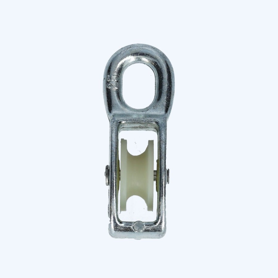 Katrol nylon wiel 07 x 25 mm verzinkt