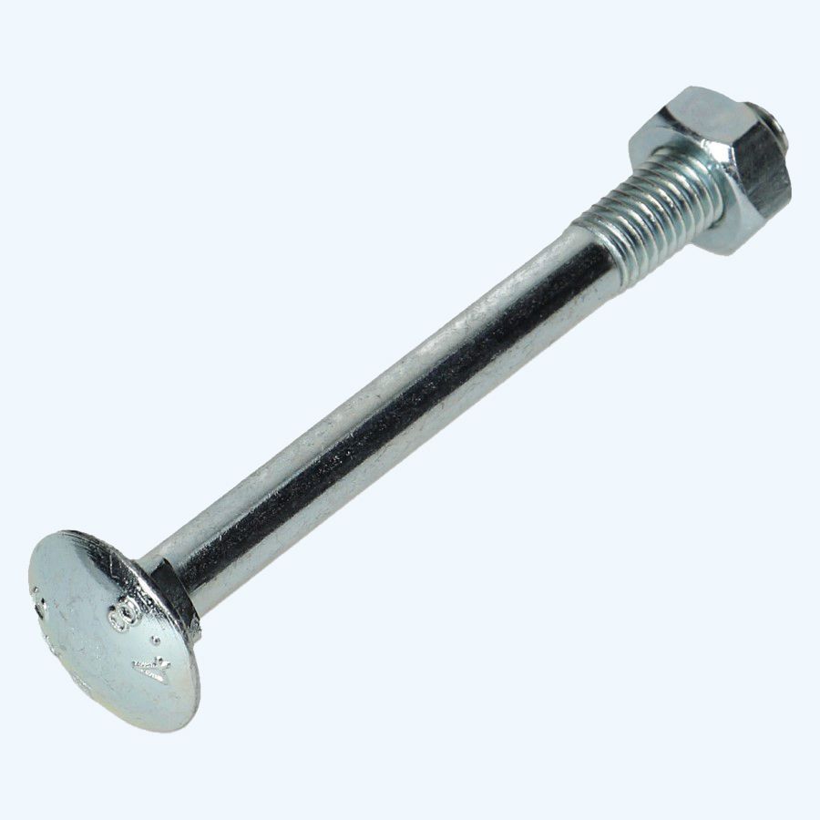 Slotbout met moer M8 x 80 mm (gegalvaniseerd)