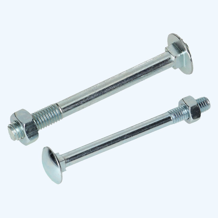 100 stuks slotbout met moer M6 x 80 mm (gegalvaniseerd)