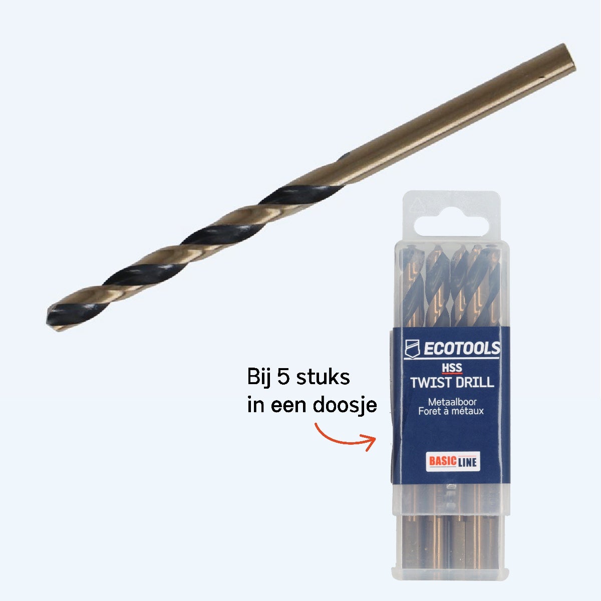 Basicline HSS metaalboor 9,0 x 125 mm