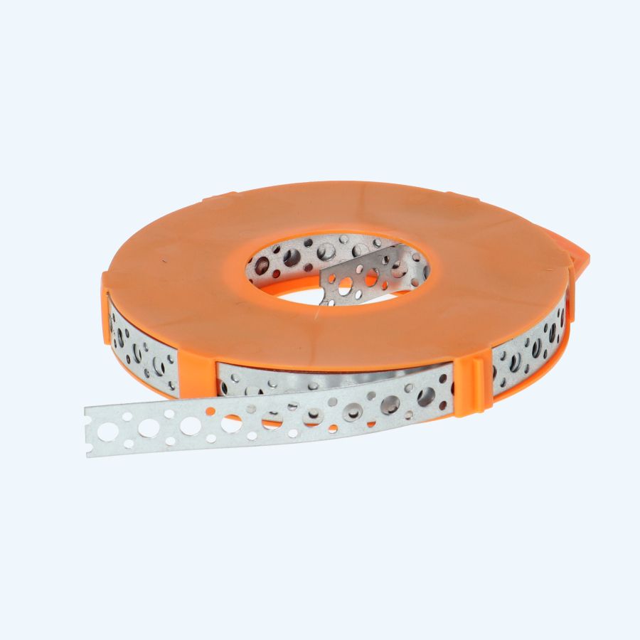 Montageband / windverband 10 meter in cassette 17 x 0,7 mm verzinkt