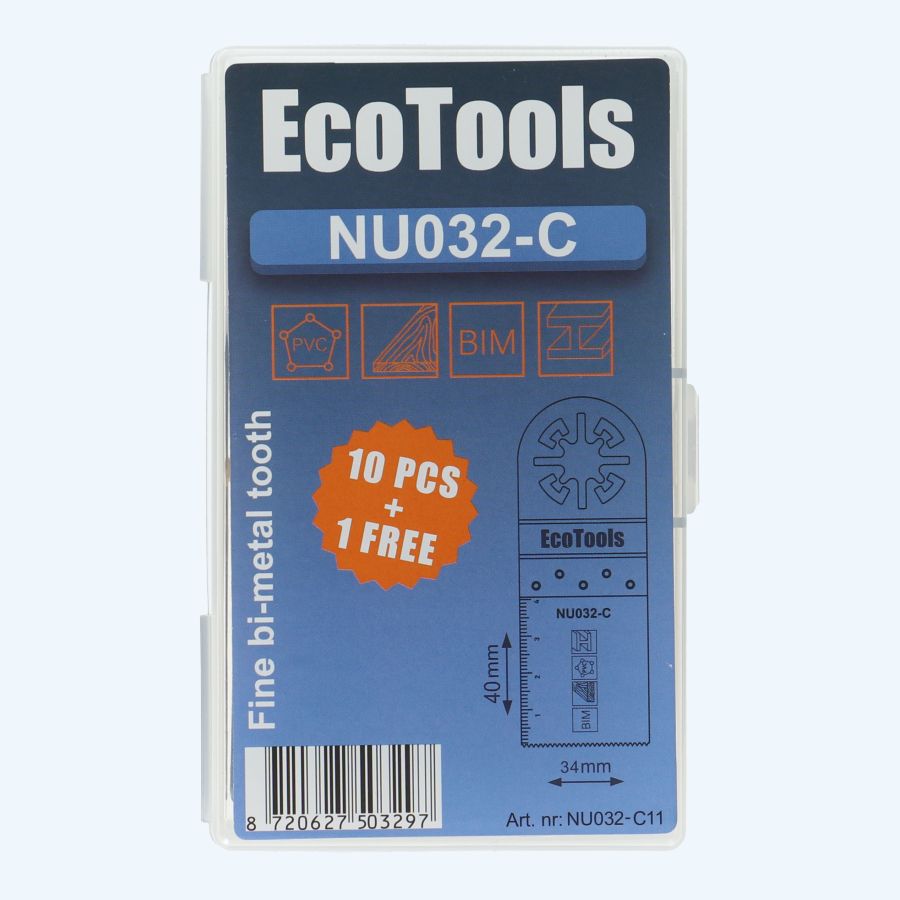 10+1 gratis multitool zaagbladen bi-metaal type NU032-C