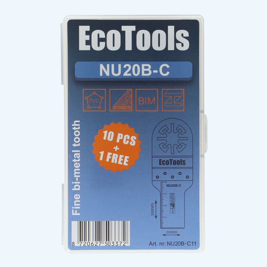 10+1 gratis multitool zaagbladen bi-metaal type NU20B-C