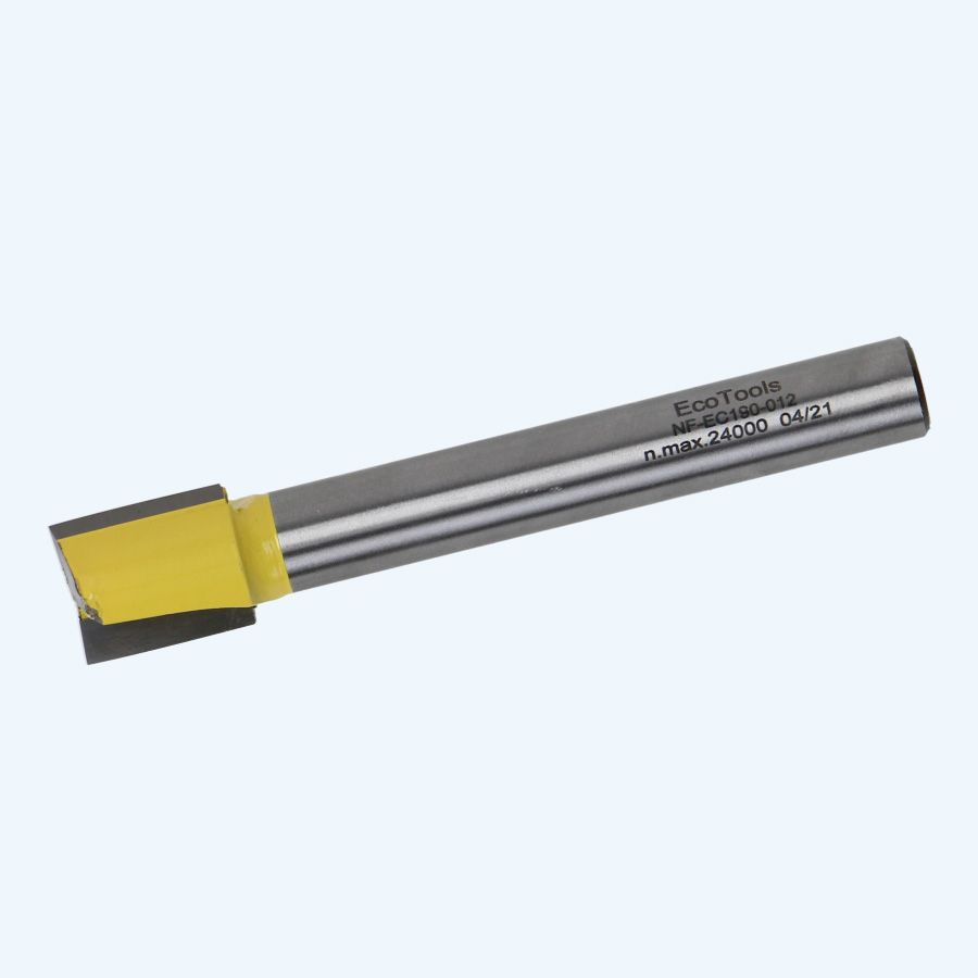 HM verlengde groeffrees 19 mm met ondersnijder / 12 mm schacht