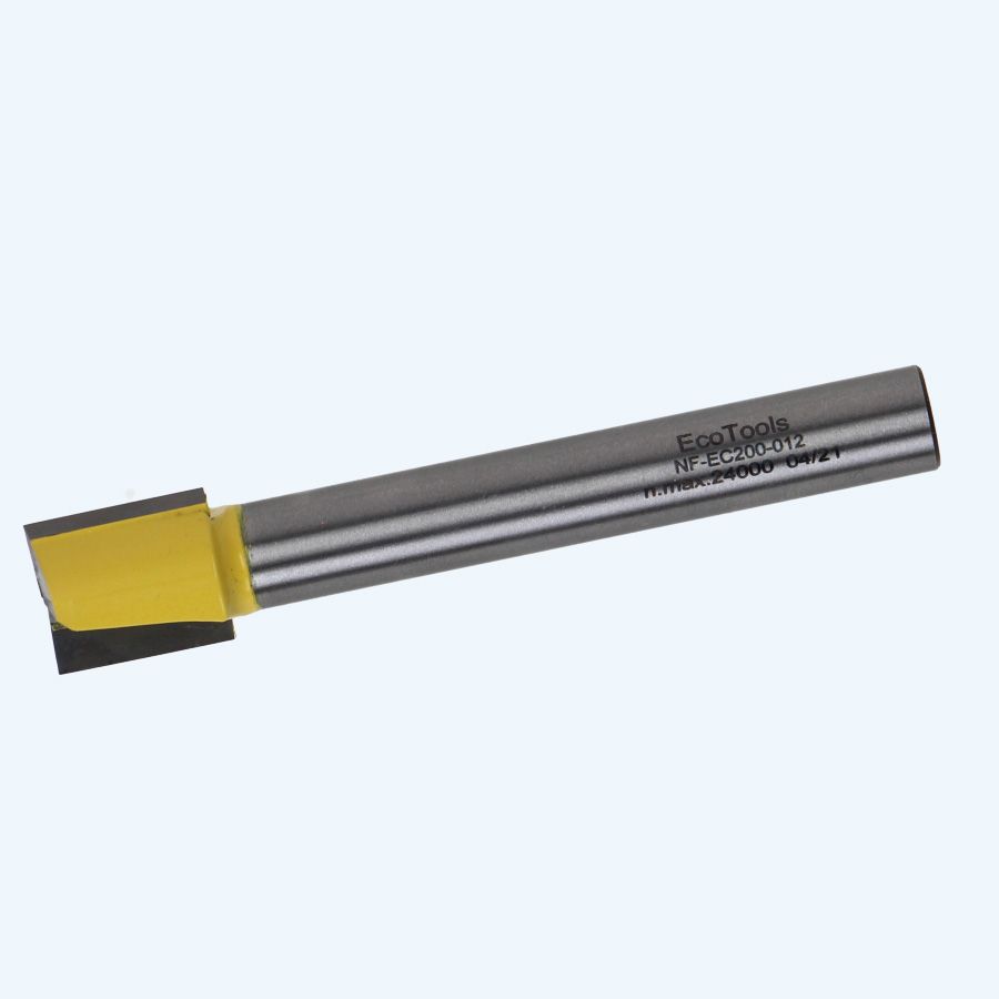 HM verlengde groeffrees 22 mm met ondersnijder / 12 mm schacht