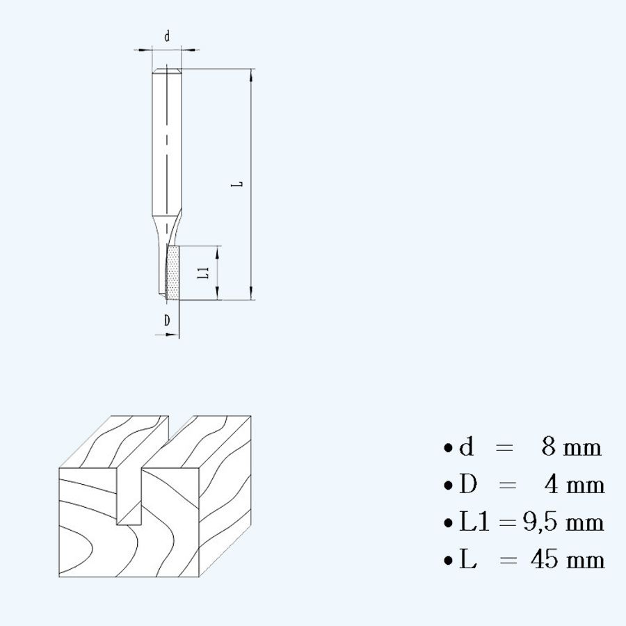 HM groeffrees 4 mm