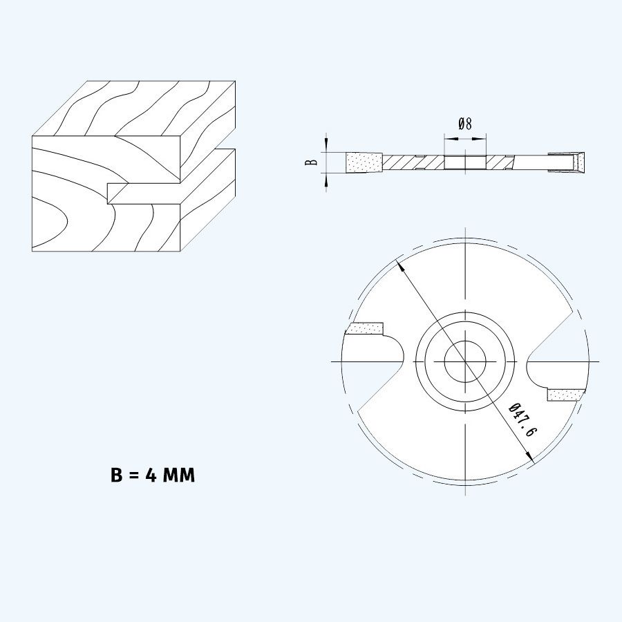 HM schijffrees 4 mm